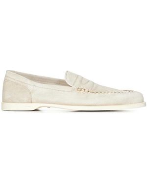 John Lobb Schoenen ,Suède Elegante Loafer Sand Schoenen - Naturel