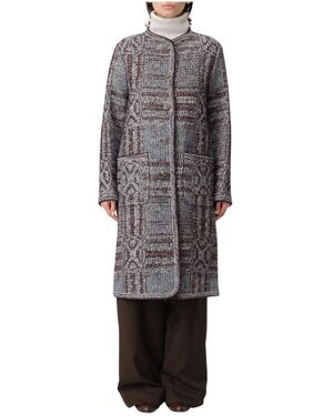 Etro Single-Breasted Coats - Gris