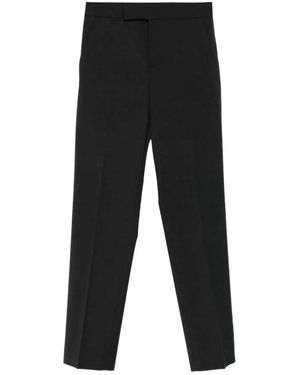 Alberta Ferretti Broeken ,Grijs ,Wol Gevormde Wollenblend Broek - Zwart