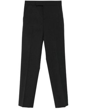 Alberta Ferretti Broeken ,Grijs ,Wol Gevormde Wollenblend Broek - Zwart