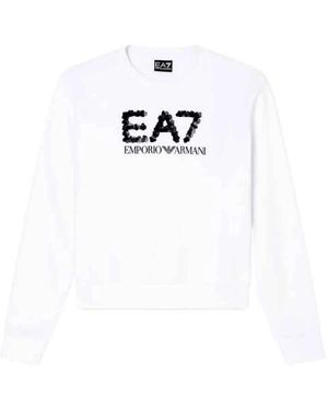 EA7 Round-Neck Knitwear - Blanco