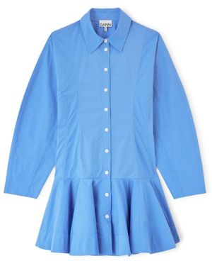 Ganni Shirt Dresses - Blue