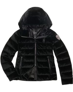 Blauer Velly Glanzfluweel Donsjack - Zwart