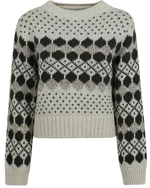 Weekend by Maxmara Truien & Vesten ,Veelkleurig ,Wol Jacquard Wol En Kasjmier Trui - Meerkleurig