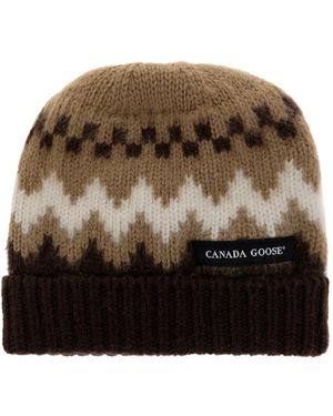 Canada Goose Accessoires ,Bruin ,Wol Fair Isle Toque