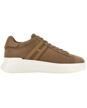 Hogan Schoenen ,Leer H580 Sneakers - Bruin