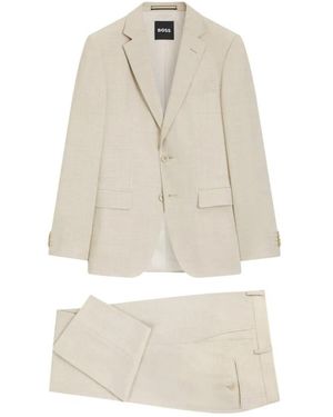 BOSS Single Breasted Suits - Natural