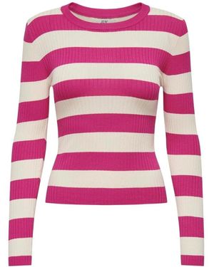 Jacqueline De Yong Pflaume rundhalspullover - Pink