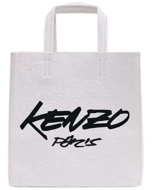 KENZO Tassen ,Wit ,Leer Paper Small Tote Bag