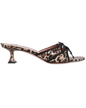 AMINA MUADDI Heeled Mules - Brown
