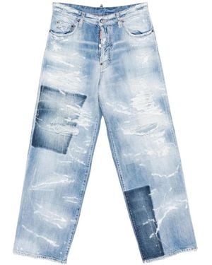 DSquared² Wide Jeans - Bleu