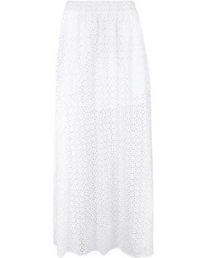 Nude Maxi Skirts - White