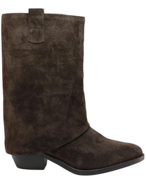 Sofia Len Cowboy Boots - Marrón