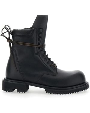 Rick Owens Lace-Up Boots - Black
