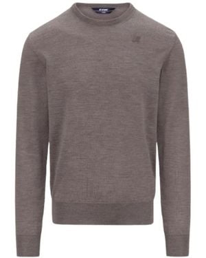 K-Way Round-Neck Knitwear - Grigio