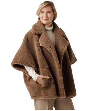 Alter Ego Kamel Teddy Mantel Mit 3/4 Ärmeln - Braun