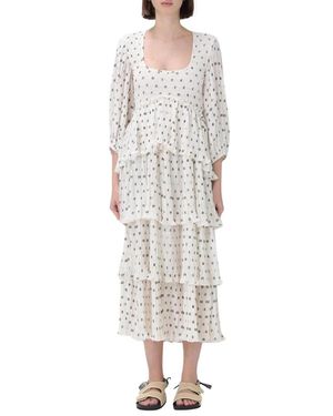 Ganni Midi Dresses - Bianco