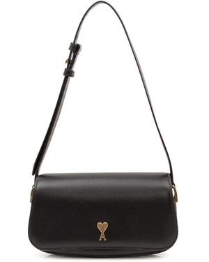 Ami Paris Tassen ,Zwart ,Leer Paris Paris Schoudertas