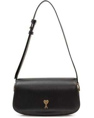 Ami Paris Paris Paris Schultertasche - Schwarz
