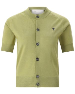 Ami Paris Kurzärmeliger Cardigan - Grün