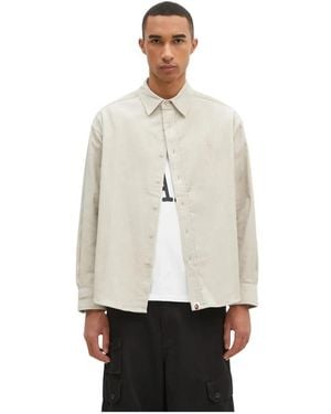 A Bathing Ape One Point Corduroy Longsleeve Shirt - Wit