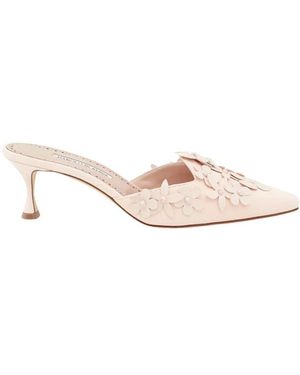 Manolo Blahnik Schoenen ,Roze ,Leer Harnes 50