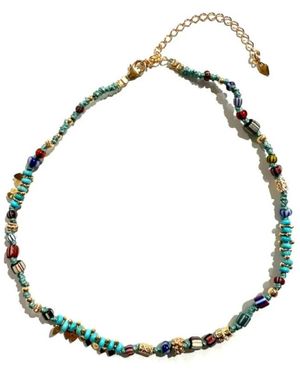 Gachon Pothier Chergui Geweven Korte Ketting - Metallic