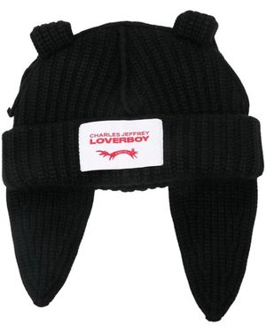 Loverboy by Charles Jeffrey Beanie - Schwarz