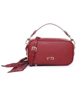 V73 Rubin Ecoleder Schultertasche Mit Reißverschluss - Rot