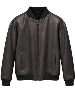 Dolce & Gabbana Leren Bomberjack - Grijs