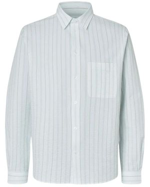 Samsøe & Samsøe Overhemden ,Blauw ,Katoen Saryan X Shirt