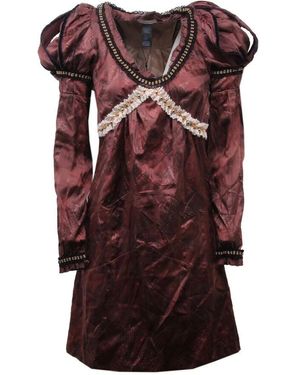 Custoline Slim Fit Seidenkleid Isabella Modell - Braun