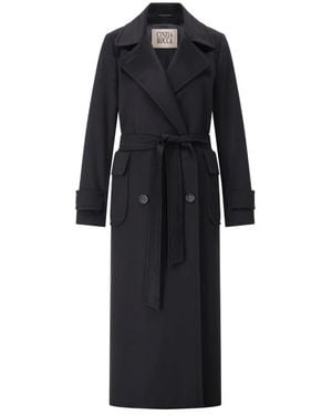 Cinzia Rocca Langer Mantel Mit Gürtel - Schwarz