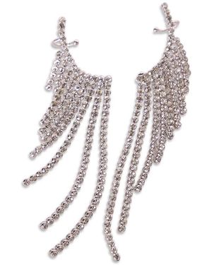 Rabanne Crystal Fringe Oorbellen - Wit