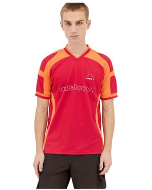 METALWOOD STUDIO Panel-Jersey-T-Shirt - Rot