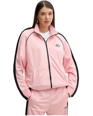 Fiorucci Hoodies & Sweatvesten ,Roze ,Zip-Throughs