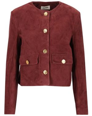 Arma Leather Jackets - Red