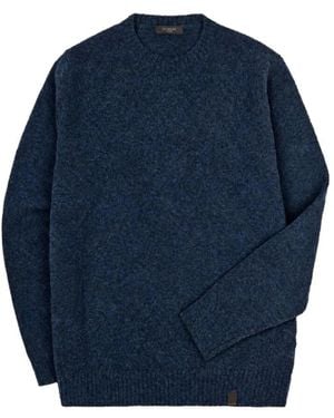 Zanone Round-Neck Knitwear - Bleu