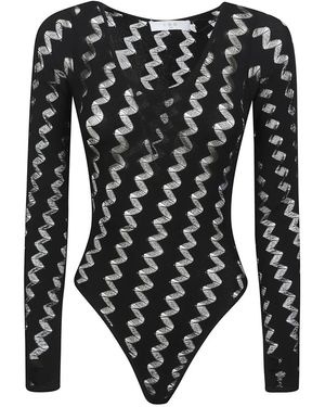 IRO Zigzag V-Hals Body - Zwart