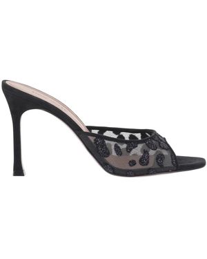 AMINA MUADDI Heeled Mules - Negro