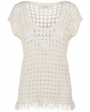 Jucca Round-Neck Knitwear - White