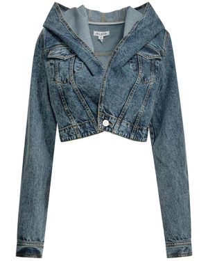 Alaïa Kapuzen-Jeansjacke - Blau