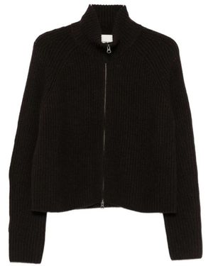 Lisa Yang Sadie Zip Cardigan - Zwart