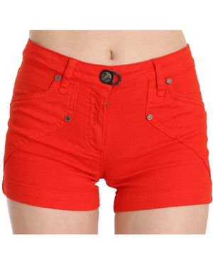Plein Sud Denim Shorts - Red