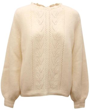 EMMA & GAIA Round-Neck Knitwear - Natural