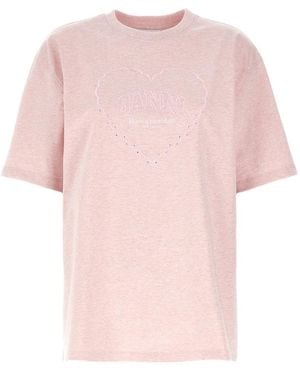 Ganni T-Shirts - Roze
