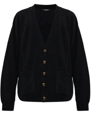Balmain Strickjacke Mit Taschen - Schwarz