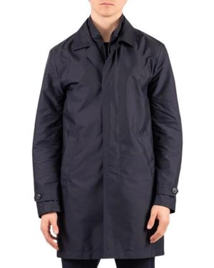 Fay Single-Breasted Coats - Blue