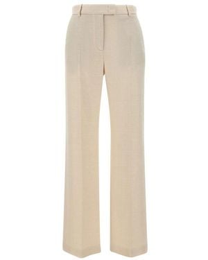 Eleventy Broeken ,Wit ,Wol Rechte Broek - Naturel