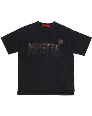 Acupuncture Tops ,Zwart ,Katoen Zwarte Disaster Tee Korte Mouw T-Shirt